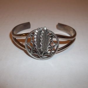 Women's Bangle Cuff Bracelet Feathers